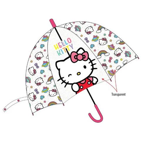 Hello Kitty Ombrello Pvc Poe Creeper Bambine Ragazzeombrellino Parapioggia - Foto 1