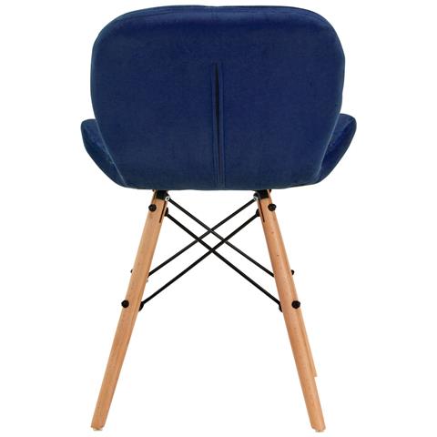 Poltrona cosmetica QS-186 in velluto blu navy - Foto 4