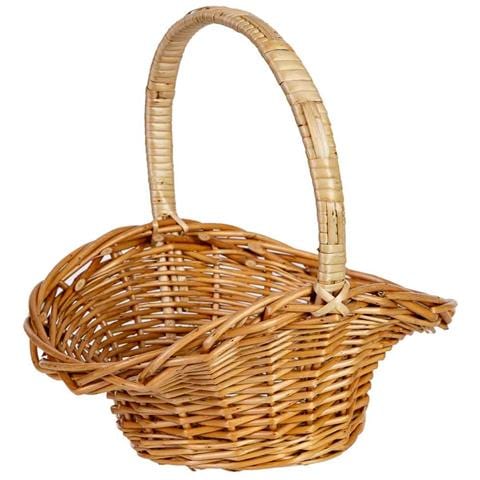 Cesto In Vimini Marrone 24x18x8/11/22h Cm - Foto 1