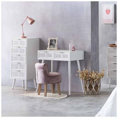 Sgabello Imbottita In Legno Rosa 45x46x36/58h - Foto 2