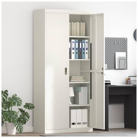 Armadio Bianco 90 x 40 x 200 cm Acciaio - Foto 2