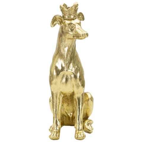 Scultura Cane 3-oro-poliresina-20x12,5x33 Cm - Foto 2