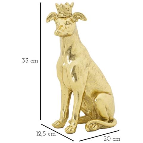 Scultura Cane 3-oro-poliresina-20x12,5x33 Cm - Foto 8