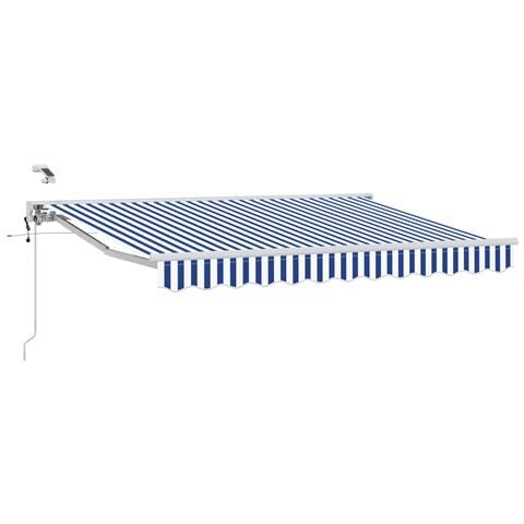 Tettuccio Elettrico Retrattile Blu e Bianco 3,5 x 2 m - Foto 1