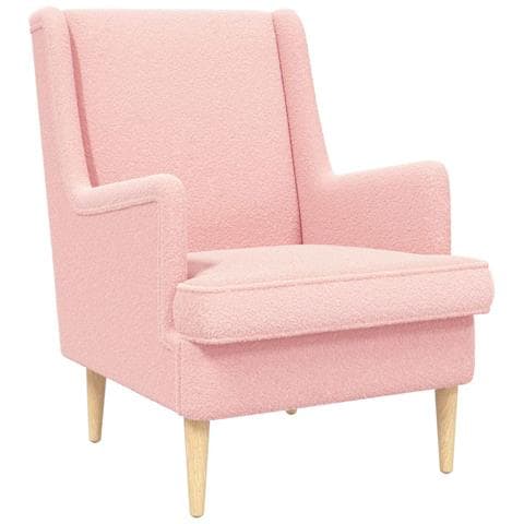 Poltrona Rosa Tessuto in Lana di Pecora - Foto 1