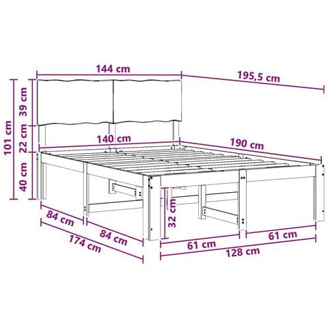 Letto matrimoniale con testiera ROSTOCK Marrone Scuro - Foto 10