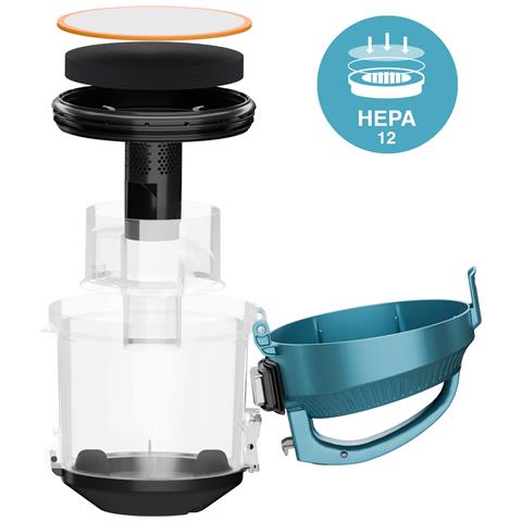 STC48 aspirapolvere a traino ciclonico senza sacco, 700 W, 2 L, filtro HEPA 12, compatto, per pavimenti e tappeti - Foto 6