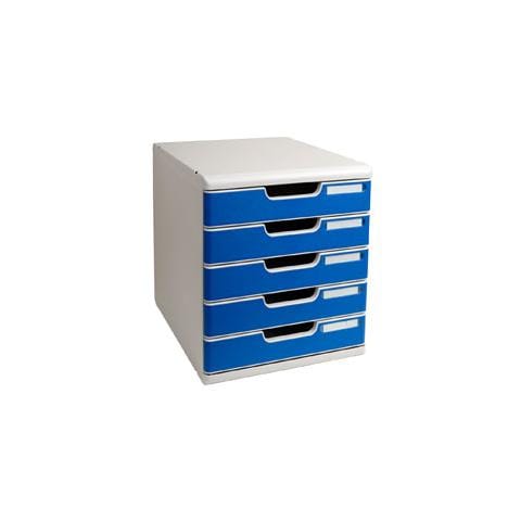 Cassettiera Modulo A4 Extracompta Grigio / Blu 5 Cassetti - Foto 1