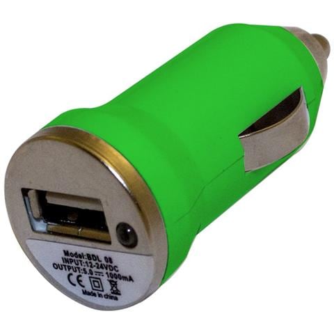 Adattatore Autoaccendisigari Caricabatterie Auto - Verde - Usb - Foto 1