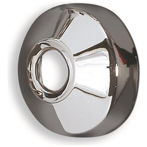 Rosone Gigante Mm. 105 Per Canotto, Rosone Per Canotto Tipo Gigante Diametro Mm. 105 Altezza Mm. 42 Foro Mm. 32 In Ottone Cromato - Foto 1