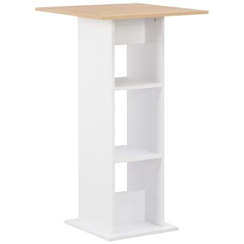 Tavolo da Bar Bianco e Rovere Sonoma 60x60x110 cm - Foto 1