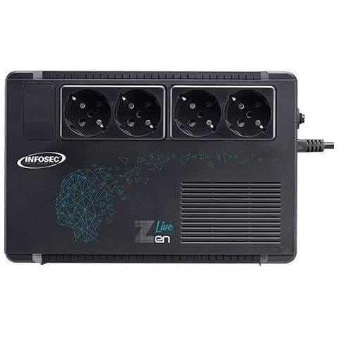 Ondulatore Infoesc Zen Dal Vivo 650 4 Prese Schuko / It Led / 2a (66082) 0829 - Foto 4
