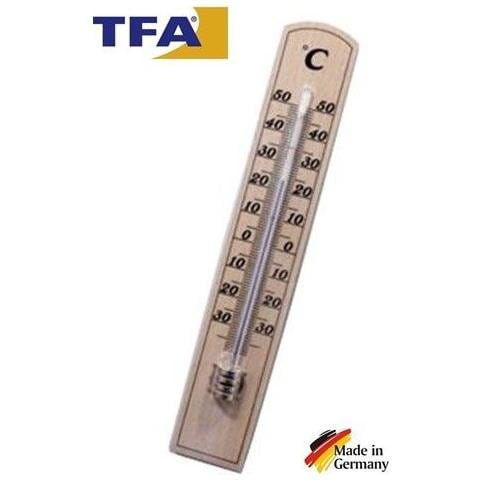 Termometro Da Ambienti In Legno Naturale Misurazione Da -35°c A + 50°c - Foto 1