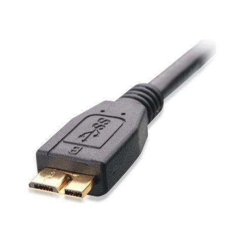 Micro Usb 3.0 Cavo 1m (micro Usb 3 Cavo Usb Cavo Del Disco Rigido) In Black 1 Metro Per Hard Disk Esterni Western Digital My Passport Seagate Expansion Toshiba Canvio - Foto 2