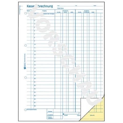 Zweckform Formularbuch ""kassenabrechnung Mit Mwst"", A4 - Fr Den Markt: D - L - A (427) - Foto 2