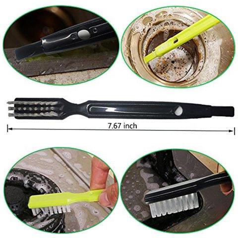 Tile Comune Pennello 4 In 1 Multifunzione Comune Scrubber Cucina Bagno Spazzola Di Pulizia Grout Muffa Brush Cleaner Verde - Foto 2