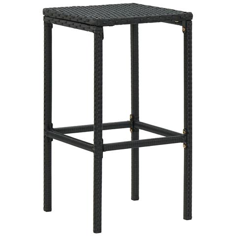Sgabelli Da Bar Con Cuscini 4 Pz Neri In Polyrattan - Foto 8