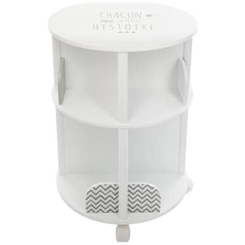 Libreria Per Bambini Rotonda In Mdf - Grigio - L 40 Xl 40 X H 59 Cm - Foto 1