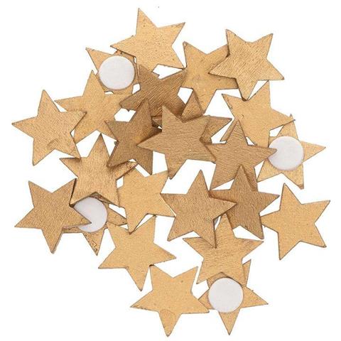 Adesivi Stella In Legno Dorato - Foto 1