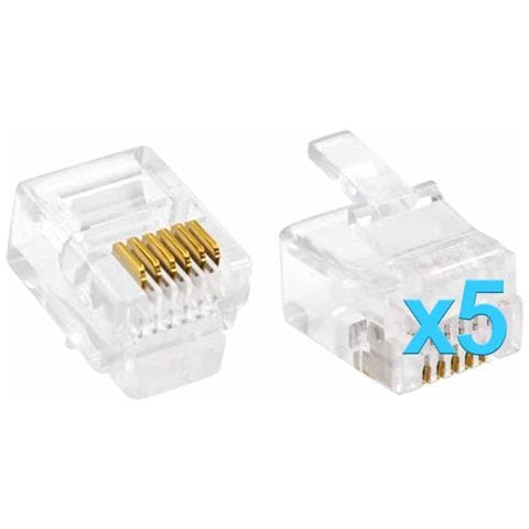 Plug Di Ricambio Cavo Adattatore Rj-12 Rj12 Spina 6 Pin Poli - Foto 1
