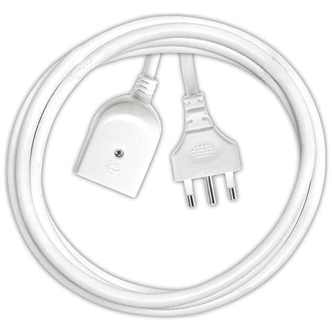 Prolunga Elettrica Spina Presa 3 Metri 3mt 10/16a Bipasso Cavo Bianco - Foto 7