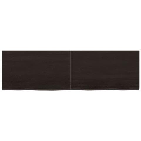 Piano Bagno Marrone Scuro 140x40x (2-4) cm Legno Trattato - Foto 2