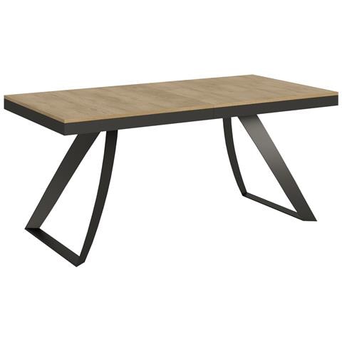 Tavolo Allungabile 90x180/440 Cm Proxy Evolution Telaio Antracite - Quercia Natura - Foto 6