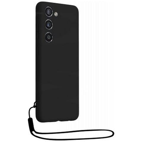 Cover Silicone Per Samsung S23 5g Con Cordino Da Polso Abbinato, Nero - Foto 1
