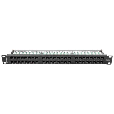 Pannello patch UTP 19" 48 porte 1U Colore Nero - Foto 1