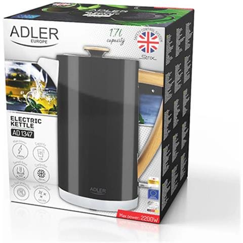 Bollitore Ad 1347b Nero Legno 2200 W 1850 W 1,7 L - Foto 4