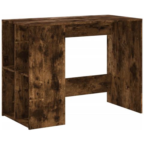 Scrivania Rovere Fumo 102x50x75 Cm In Legno Multistrato - Foto 2