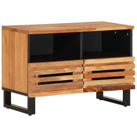 Mobile Porta Tv 70x34x46 Cm In Legno Massello Di Acacia - Foto 1