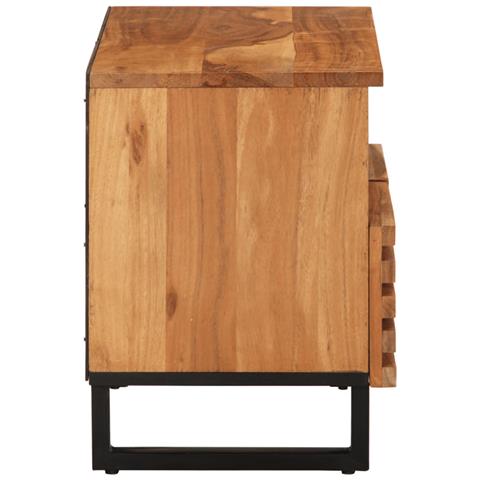 Mobile Porta Tv 70x34x46 Cm In Legno Massello Di Acacia - Foto 3