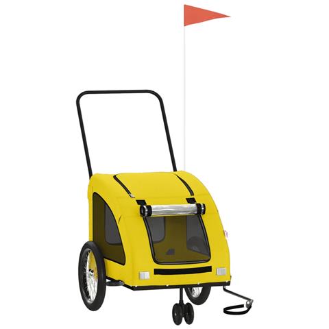 Rimorchio Da Bici Per Animali Giallo Oxford E Ferro - Foto 1