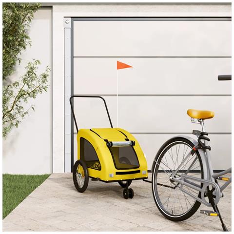 Rimorchio Da Bici Per Animali Giallo Oxford E Ferro - Foto 8