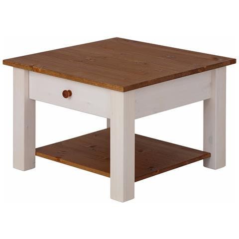 Chicago Tavolino Con 1 Ripiano In Pino Bianco E Miele - Foto 1