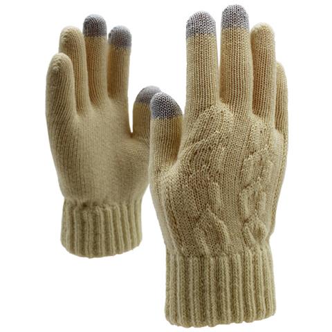Guanti Invernali Touch Screen In Maglia Unisex Khaki - Foto 1