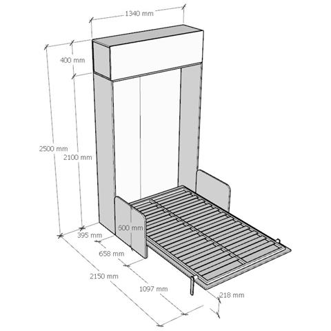 Letto 120 Sofà Kentaro Noce Con Pensile Vasistas  (alessia 20) - Foto 2
