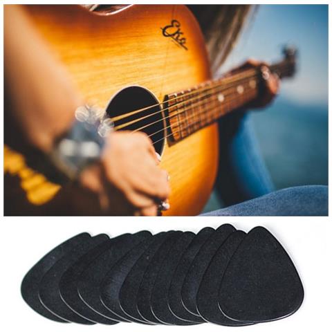 Confezione Da 10 Plettri Per Chitarra Neri In Ottone Per Chitarra Acustica Elettrica Basso - Foto 2