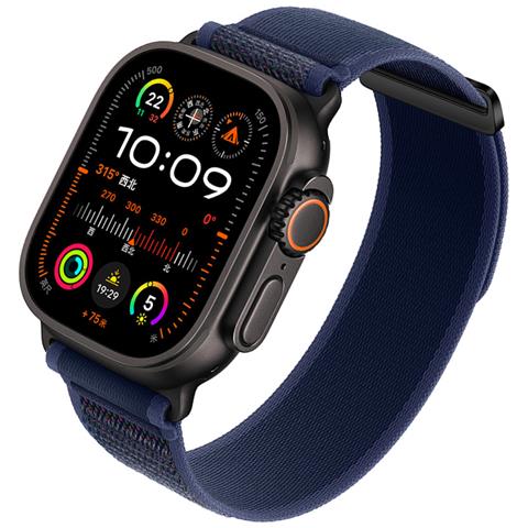 Cinturini Per Orologi In Nylon Compatibili Con Apple Watch - Cinturini Sportivi Traspiranti Per Iwatch Serie 8/7/6/5/4/3/2/1/se/ultra Blue L - Foto 1