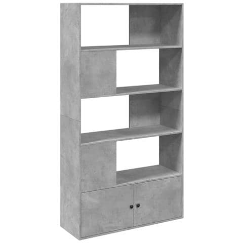 Libreria Grigio Cemento 100x36x189 Cm In Legno Multistrato - Foto 2