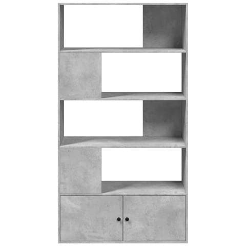 Libreria Grigio Cemento 100x36x189 Cm In Legno Multistrato - Foto 3