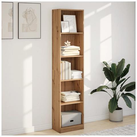 Libreria Rovere Artigianale 40x24x176 Cm In Legno Multistrato - Foto 3