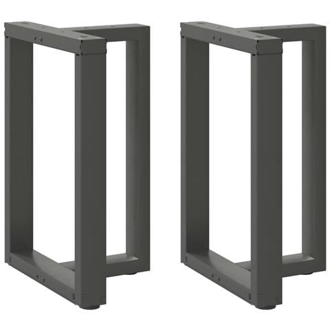 Gambe Tavolo Pranzo A T 2pz Antracite 60x35x(72-73)cm Acciaio - Foto 1