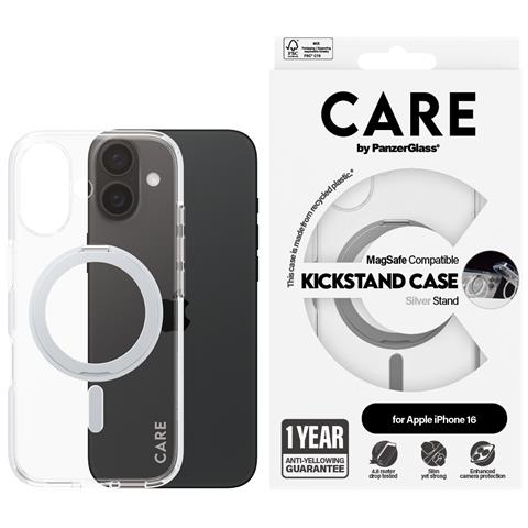 CARE by PG SLV Kick /MagS iPhone16 6.1 custodia per cellulare Cover Trasparente - Foto 5