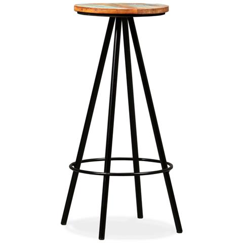 Sedie Da Bar 4 Pz Legno Massello Di Recupero - Foto 8