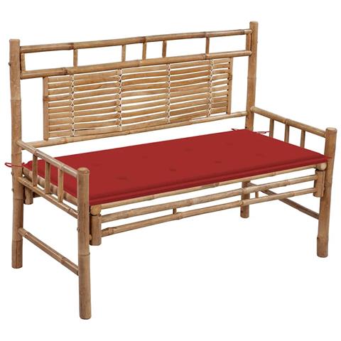 Lusso Casadino -  Panca Da Giardino Con Cuscino 120 Cm In Bambù - Foto 2
