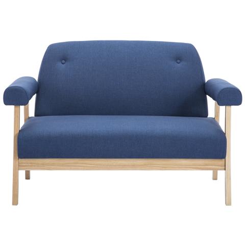 Lusso Casadino -  Divano A 2 Posti In Tessuto Blu - Foto 2