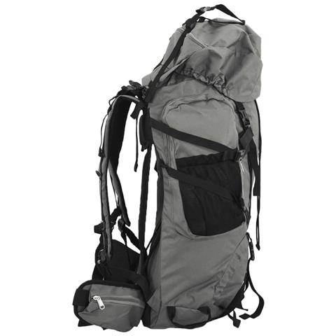 Zaino da Trekking Grigio 80 L in Tessuto Oxford - Foto 2