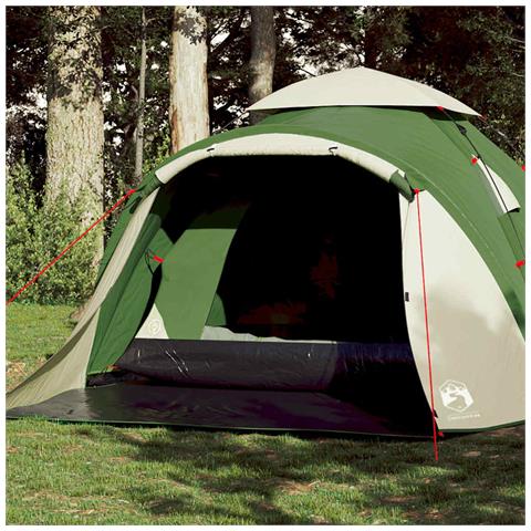 Tenda a Cupola da Campeggio 3 Persone Verde a Rilascio Rapido - Foto 2